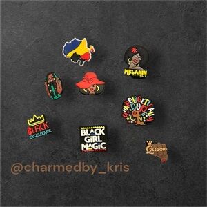 150. Croc charms - black girl magic
